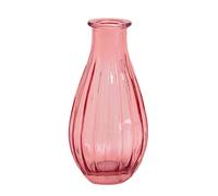 Talking Tables Purple Glass Bud Vase for Flowers | Small Ribbed Narrow Necked Bottles for Home Décor, Arrangements, Wedding Centrepieces for Table Decorations, Windowsill