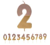 Talking Tables Rose Gold Number 2 Candle for Cakes
