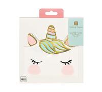 Talking Tables Servilletas de papel con forma de unicornio, servilletas desechables de tacto prémium para fiestas de cumpleaños de niños y niñas, baby shower, paquete de 20