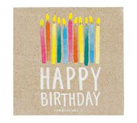 Talking Tables Servilletas de papel para fiesta de cumpleaños cero de plástico, perfectas para todas las edades y género, 33 cm, 20 unidades, papel kraft