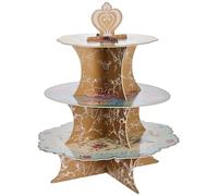 Talking Tables - Soporte de papel para pastel de tres capas reversible con motivo floral para fiesta del té. Elegantísima decoración para fiestas de cumpleaños, baby showers, bodas y aniversarios.