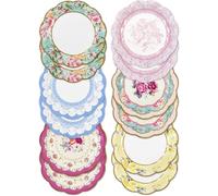 Talking Tables TS6-VINTAGE-PLATE Placa, Cartón, multicolor, 12 Unidad (Paquete de 1)