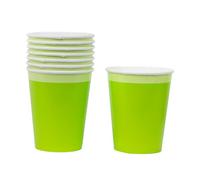 Talking Tables Vasos desechables de papel verde para cumpleaños, picnics y otras celebraciones | Adecuado para fiestas de niñas y niños | Artículos de fiesta ecológicos y sostenibles