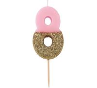 Talking Tables We Heart Birthdays Glitter Number Candle 8