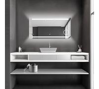 Talos Espejo de baño LED King con iluminación Blanca cálida - Cortes de luz Arriba y Abajo - 120x60 cm