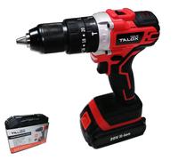 TALOX Taladro Profesional con 2 Baterías Li-Ion 20V, Maletín y Accesorios