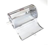 Tambor giratorio de acero inoxidable para café, frijoles, cesta de barbacoa, cilindro, cesta rotativa, cesta para horno, 18 x 18 x 30 cm (A)