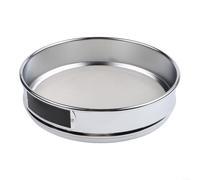Tamiz de laboratorio de 20 cm, tamiz de malla fina para clasificación de granos de hierbas de té, óxido para prueba, marco cromado, equipo de laboratorio, malla 4-600 (malla 50)