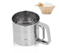 Tamiz Harinero con Mango, Tamiz De Harina Manual Acero Inoxidable, Tamizador de Harina Reposteria Profesional, Operación con una Sola Mano Colador de Taza para Harina, Cacao Y Azúcar Glasé
