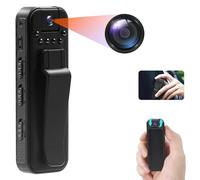 TANGMI Cámara Espía 1080P, Body CAM, Visión Nocturna, 180° Giratoria | Mini Cámara, Cámara Corporal, Videocámara, Clip, Audio, Bucle, 150 Min, 27g, Policía, Caballo Mascotas, Cable Conexión
