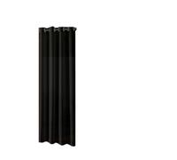 TANGSIYANG Cortina Exterior Impermeable 1 Cortina de poliéster Impermeable for Exteriores con Ojales Superiores for Patio, cenador, Porche Delantero y(Black,Grommet Top_W137 X H241)