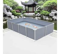 Tanque de peces plegable, forro flexible de lona de PVC con marco para uso en interiores y exteriores, ideal para acuario, piscina, estanque, riego agrícola y almacenamiento de agua