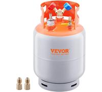 Tanque de recuperación de refrigerante VEVOR, con capacidad de 30 libras, tanque de recuperación de corriente alterna con adaptadores de 1/4 a 1/2, tanque de recuperación para sistemas de climatizació