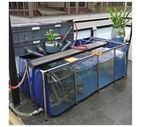 Tanque temporal para peces con panel de visualización transparente, estanque de piscina para uso en interiores y exteriores