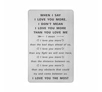 TANWIH Tarjeta de cartera When I Say I Love You More, regalos para él y ella, tarjetas de aniversario para hombres, marido, regalos sentimentales de larga distancia