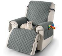 TAOCOCO Funda Sillon Relax Reclinable 1 Plaza, Funda Sofa Impermeable para Mascotas con Bolsillo, Ajustable Elástico, Fundas Sillon Relax Reclinable Antiarrays y Antimanchas(Gris Oscuro, 55×231cm)