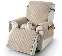 TAOCOCO Funda Sillon Relax Reclinable 1 Plaza, Funda Sofa Impermeable para Mascotas con Bolsillo, Ajustable Elástico, Fundas Sillon Relax Reclinable Antiarrays y Antimanchas(Caqui, 63.5×231cm)