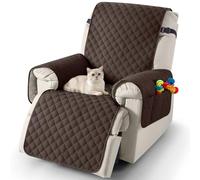 TAOCOCO Funda Sillon Relax Reclinable 1 Plaza, Funda Sofa Impermeable para Mascotas con Bolsillo, Ajustable Elástico, Fundas Sillon Relax Reclinable Antiarrays y Antimanchas(Chocolate, 55×231cm)