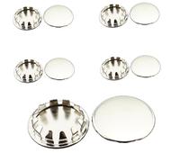 TAODAN 10 tapones de metal redondos de acero inoxidable chapados en níquel