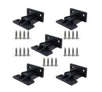 TAODAN 5 piezas de plástico negro de instalación rápida clips de empuje hebilla de esquina de montaje rápido panel de muebles soporte de junta para montaje de armario de armario conexión de columna
