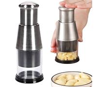 TAOLE Prensa De Ajos Multifuncional De Acero Inoxidable | Picadora De Prensa De Ajo Manual | Picadora De Verduras En Cubitos | Fácil De Limpiar | para Nueces Jengibre Perejil Chiles Champiñones