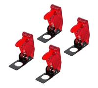 Tapa Abatible de Seguridad 12mm Asw-07d para Interruptores | Pack de 4 Unidades, Plástico E Hierro, Rojo, para Paneles de Control y Hoteles