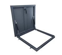 Tapa Acceso for Pozos de Metal/sótanos, Tapa de Escotilla de Techo con Sello de Goma, Apertura A 90°, Tapa De Sótano/ático Exterior, A Prueba De Polvo, Pozo de Inspección, Puerta De Seguridad(50x50cm)