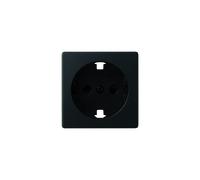 Tapa base enchufe 2p negro mate
