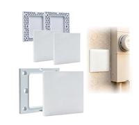 Tapa Ciega Enchufe Pared, Tapa Registro Electrico de 8,6 x 8,6 cm, Cubierta Ciega Empotrada de Plástico Sin Tornillos, Compatible con Enchufes o Interruptores No Utilizados (Blanco, 4 Unidades)