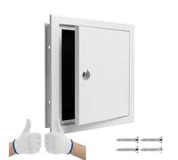 Tapa Cuadro Electrico Trampilla Pladur 600x600 400x400 250x250 150x150 mm Panel de Acceso Tapa Contador Luz Puerta de Inspección Metálica Pared Techo Cerradura Blanco(White,600x600mm)