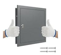 Tapa Cuadro Electrico Trampilla Pladur Puerta de Inspección Panel de Acceso 300x300 400x400 mm, Metálico Cerradura de Moneda Blanco(Gray,150x150mm)