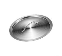 Tapa de acero inoxidable 304 con mango resistente al calor, cubierta redonda de repuesto para cubos de sopa, tapa apta para lavavajillas (18 cm)