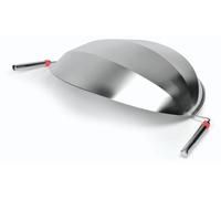 Tapa de acero inoxidable para barbacoa de carbón, adecuada para barbacoas de 50 cm