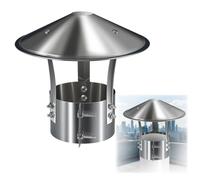 Tapa de Chimenea, 75 100 130 150 230 315mm Sombreros para Chimeneas, Caperuza Salida Humos Sombrerete de Acero Inoxidable para Villa(210mm/8.3in)