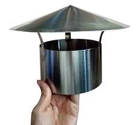 Tapa de chimenea impermeable de acero inoxidable, cubierta redonda de ventilación de aire, protector de lluvia para tubo de escape de techo, estufa, 170 mm