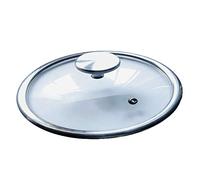 Tapa de cristal de acero inoxidable con cristal templado de 20 cm de diametro
