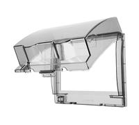 Tapa de Enchufe 86 Cerradura Doble, Caja Negra | Plástico, Montaje Adhesivo, Sello Hermético, para Baño y Balcón, Uso en Paredes de Azulejo