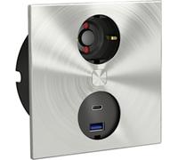 Tapa de enchufe dúplex con doble cargador USB / USB-A / USB-C / Enchufe empotrable