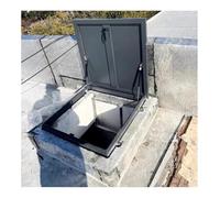 Tapa de escotilla de inspección, Chapa de Acero galvanizado, tamaño Personalizable, Mantenimiento de escotilla de Techo para fábricas industriales, Aislamiento térmico (65x75cm)