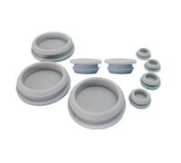 Tapa de goma de silicona a presión gris, tapa de tapón de orificio tipo T de 2,5-60,6mm, tapa de extremo ciego, inserciones de tubo, tapón de sellado(Grey-3pcs,A 20mm (XY-0090))