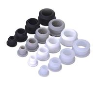 Tapa de goma de silicona a presión, tapón de orificio tipo T de 2,5-60mm, tapa de extremo ciego, insertos de tubo, tapón de sellado, 1-10 Uds.(Black,A 6mm XY-0068-10pc)