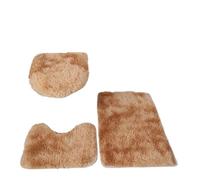 Tapa de inodoro antideslizante 2 juegos 3 unids/set alfombra de baño antideslizante de absorción de agua alfombra gruesa pelo largo lavable a máquina inodoro duradero(H)