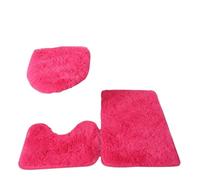 Tapa de inodoro antideslizante Juego de 2 alfombras peludas antideslizantes monocromáticas, alfombrilla for inodoro, baño, traje absorbente, decoración del hogar(H)
