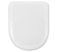 Tapa de inodoro de forma D-U, universal, con bisagra desmontable, color blanco