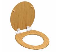 Tapa De Inodoro De Madera Natural Para Baño de 39.5 x 7 x 4 Cm, 17″ - Karawan