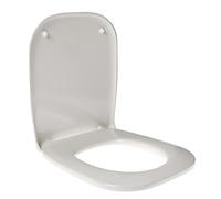 Tapa de inodoro para Duravit D-Code como original, termoendurecible, blanco, con cremallera inoxidable