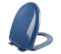 Tapa de inodoro universal con bisagra de liberación rápida en color azul marino