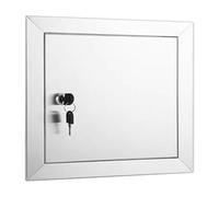 Tapa de Inspección de Acero Inoxidable 304 con Llave, Puerta de Revisión Empotrada para Pared y Techo, Trampilla de Mantenimiento para Placas de Yeso para Interior y Exterior(20x20cm)
