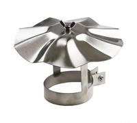 Tapa de lluvia de acero inoxidable para chimenea estilo sombrero, cubierta de techo para estufa de leña con tres opciones de ajuste de 60 mm, 76 mm y 106 mm de diámetro (102 mm)