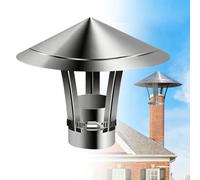 Tapa de lluvia para chimenea, cubierta de chimenea con tiras de metal ajustables para ventilación exterior de techo, tubo de estufa de leña